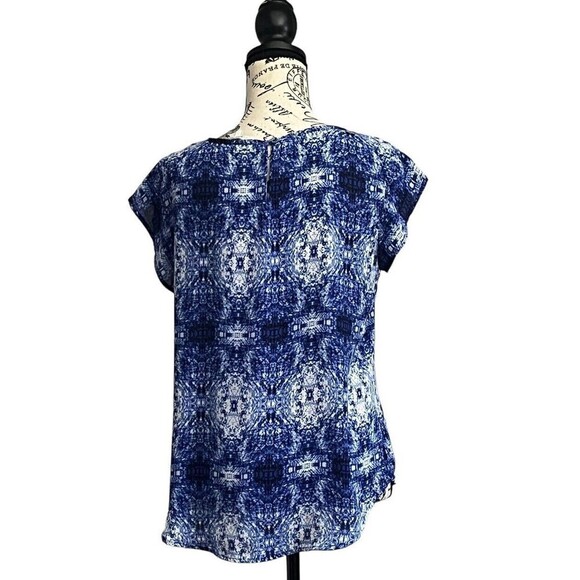 violet claire blouse Semi sheer Pullover Blouse S Modest Boho Mature Classic - Picture 4 of 9